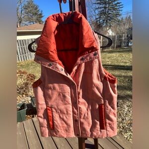 Marmot Reversible Quilted Hooded Vest - Coral/Red